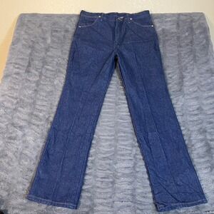 Wrangler 936DEN Mens Jeans Dark Wash Cowboy Cut Straight Leg 38x34
